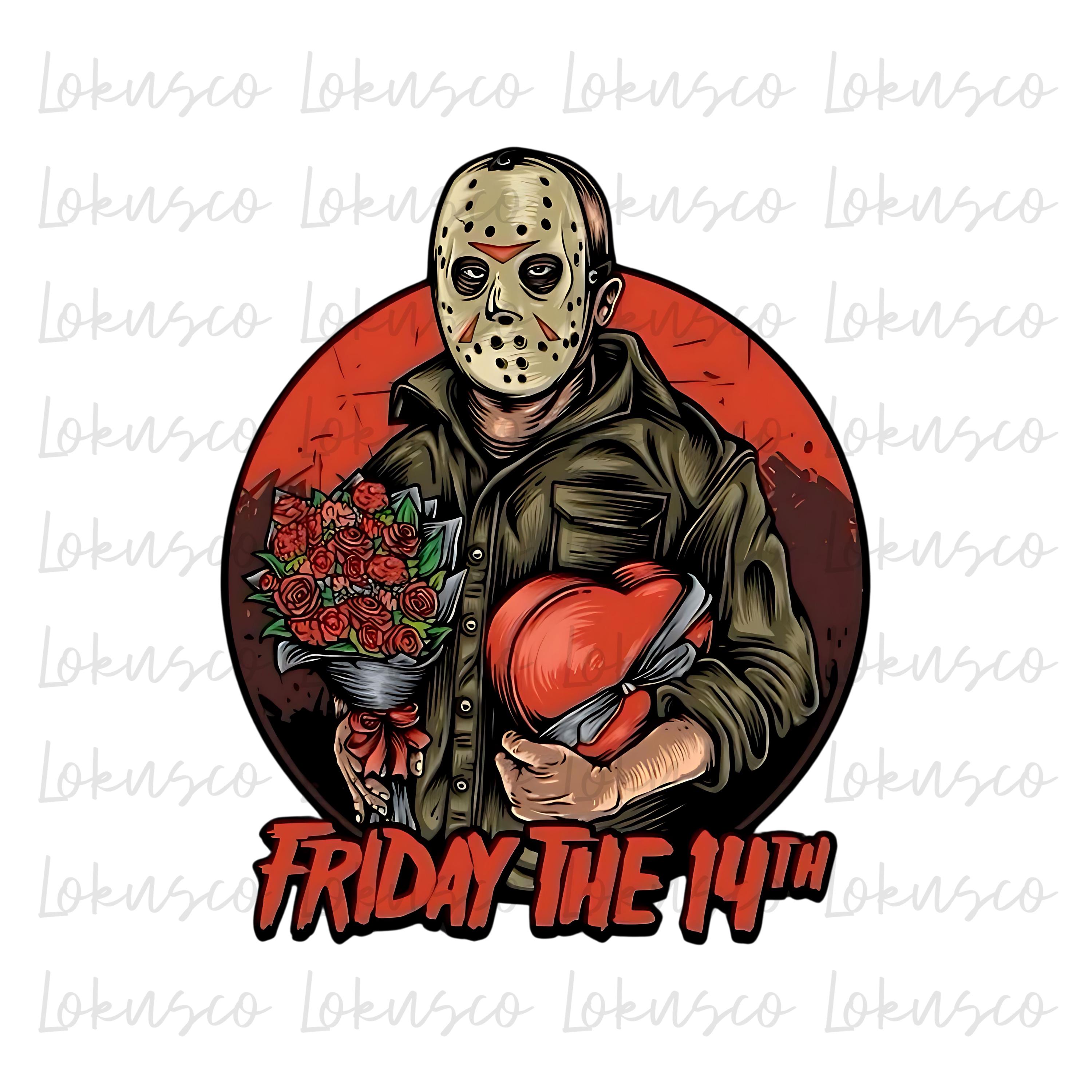 Valentines Day Friday the 14th Png, 13th Png, Valentines Day Png, Jason ...