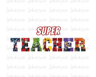 Super Teacher SVG PNG, Superhero Png, Teacher Superhero Png, Teacher Appreciation Svg, Teacher Clipart, Instant Download for Printing