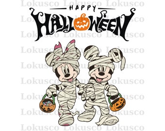 Mickey and Minnie Halloween Svg, Trick Or Treat Png, Spooky Vibes Svg, Halloween Sublimation, Pumpkin Png, Digital Download
