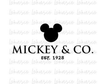Mickey & Co. Est. 1928 SVG PNG, Dinsey Sublimation, Magic Kingdom, Family Vacation, Cut File, Digital Download