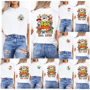 Paquete de Toy Story de dos caras PNG, Woody y Buzz Lightyear con varios personajes PNG, Hay un amigo en mí, PNG a cuadros, Vacaciones familiares