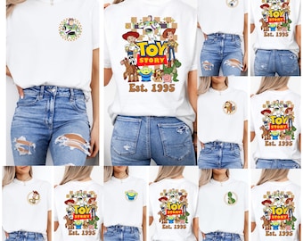 Toy Story Bundle Two-Side Png, Multi character Woody Buzz Lightyear PNG, You've Got A friend In Me, Checkered Png, Family Vacation