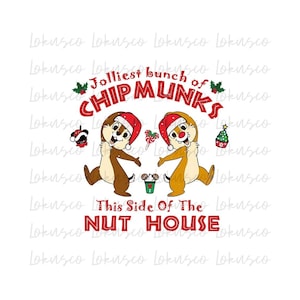 Chip & Dale Christmas, Christmas Chipmunks Png, Merry Christmas Png, Christmas Friends Png, Holiday Season Png