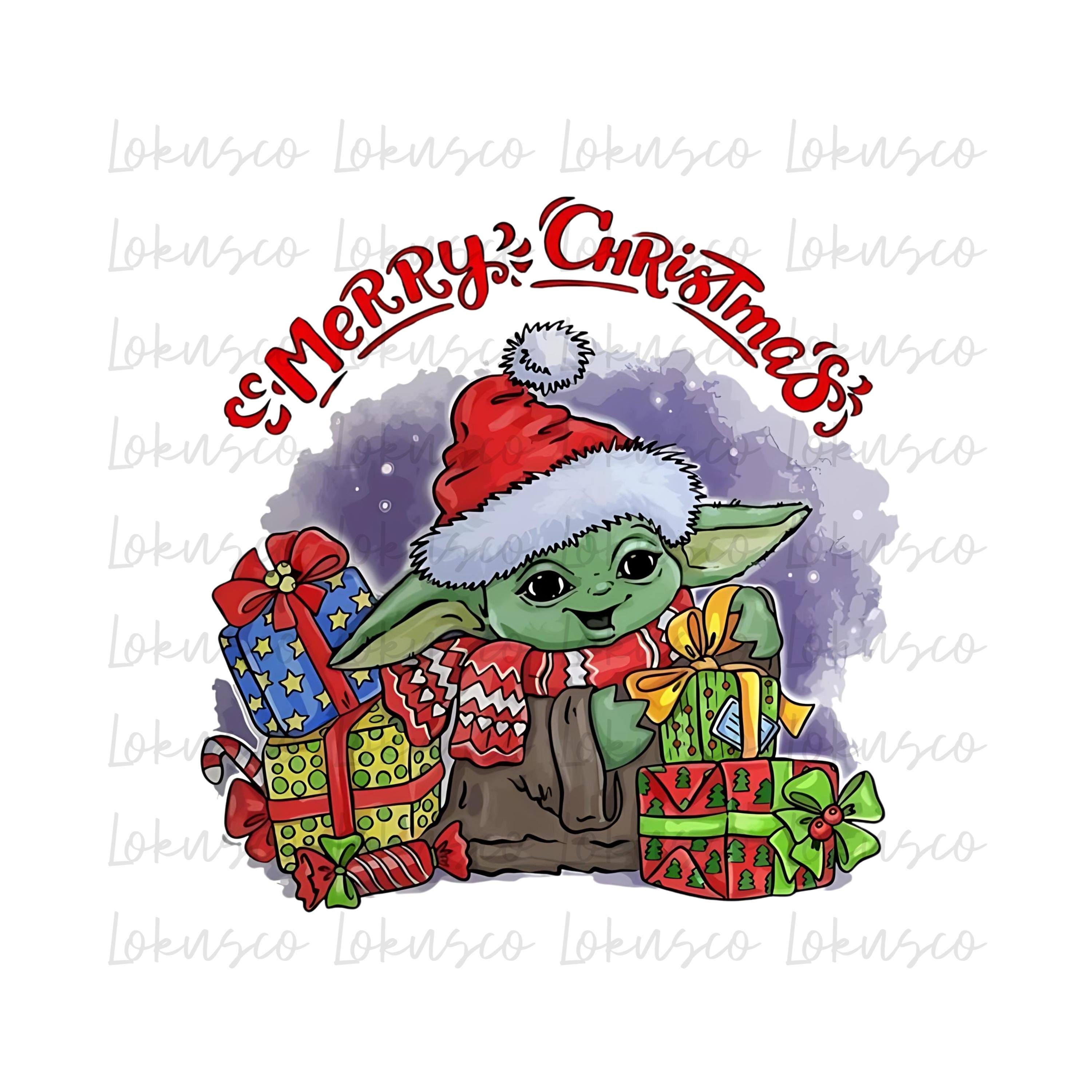 Merry Christmas Baby Yoda Png, Star Wars Baby Yoda Png, Disneyland Trip ...