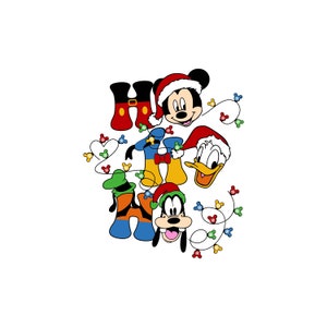 Xmas Mouse And Friends, Christmas Squad Png, Christmas Friends Png, Holiday Season Png, xmas cartoon sublimation, plik PNG na Boże Narodzenie