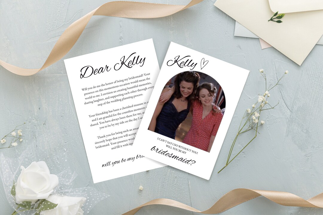 Bridesmaids Proposal Card Template, Bridesmaids Letter Template ...