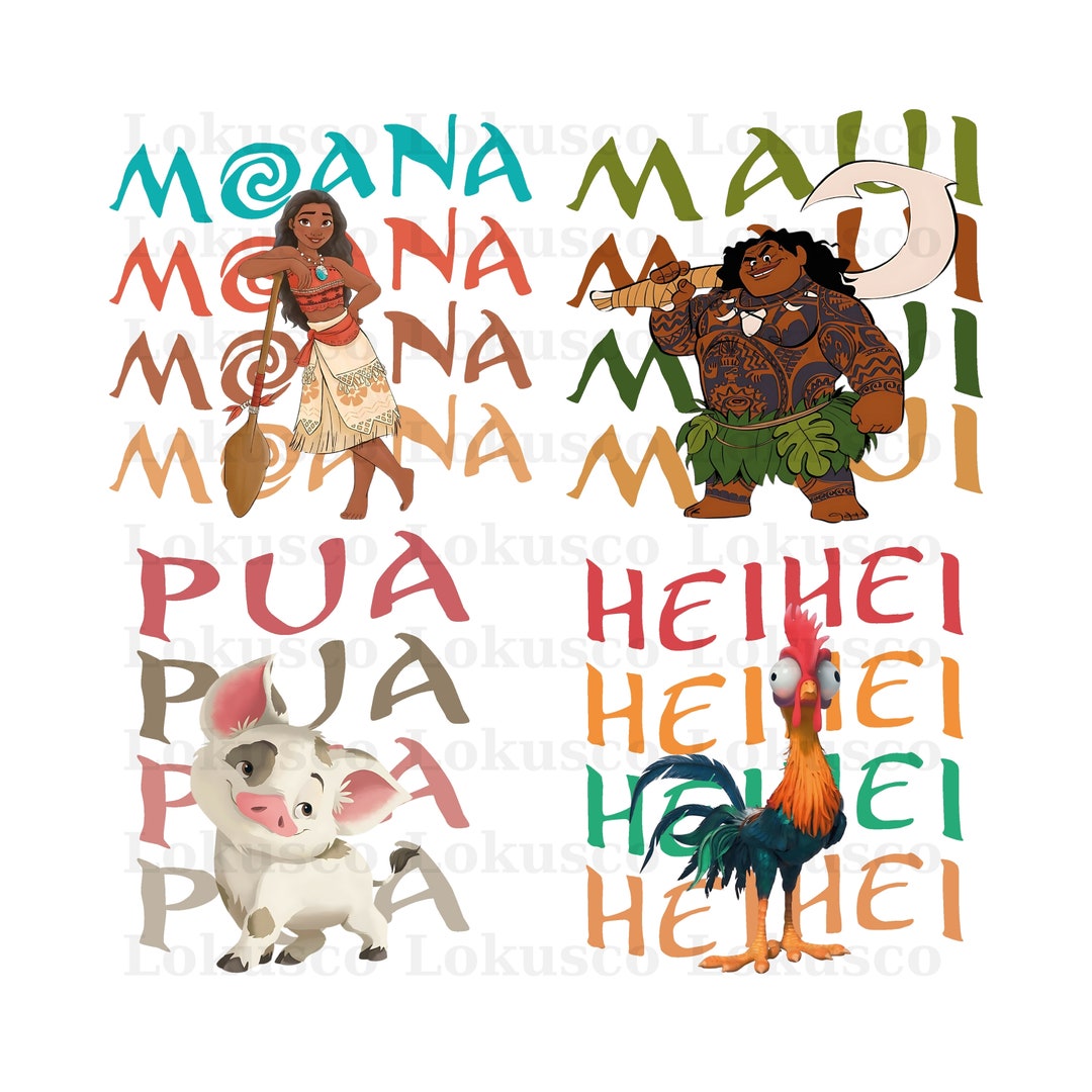 Mona Api G Disney Moana Character Png, Moana Png, Pua Pig and Hei Hei Png, Moana ...