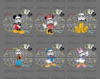 Pacote Disney Star Wars Mickey e Amigos PNG, Camiseta Família Disney Star Wars Combinando, Pacote Galaxy Squad Combinando PNG Galaxy War PNG