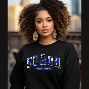 ZPB Personalisiertes Sweatshirt Sorority Bekleidung Benutzerdefinierte Zeta Phi Beta Geschenk Griechischer Buchstabe Sweatshirt Feiner Frauenmode für Frauen Stilvoller Hoodie