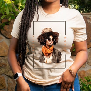 Classic Black Woman Shirt, Melanin Tshirt, Black Girls Are Magic, Afro Woman Shirt, Black Girl Tshirt, Gift for her, Melanin Magic