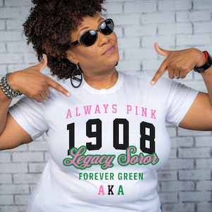 AKA 1908 Legacy T-Shirt, Alpha Kappa Alpha Heritage Tee, Proud AKA Legacy Apparel, AKA Soror Family Shirt, Greek Apparel for Sorors aka