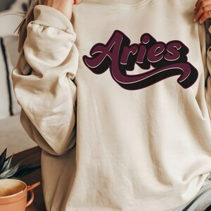 Aries Sweatshirt for Women - Trendy Aries Zodiac Shirt - Astrology Crewneck - Aries Birthday Gift for Her - Horoscope Sweater - Aries Women