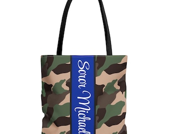 Personalized Zeta Phi Beta Tote Bag Paraphernalia Custom Name Sorority Gift Finer Womanhood Blue White Greek Life Gifts Accessories Everyday