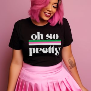 Alpha Kappa Alpha Shirt Oh So Pretty AKA Inspired Apparel Pink and Green aka Gift for Sorors AKA Pretty Girl T-shirt AKA Sisterhood Gear