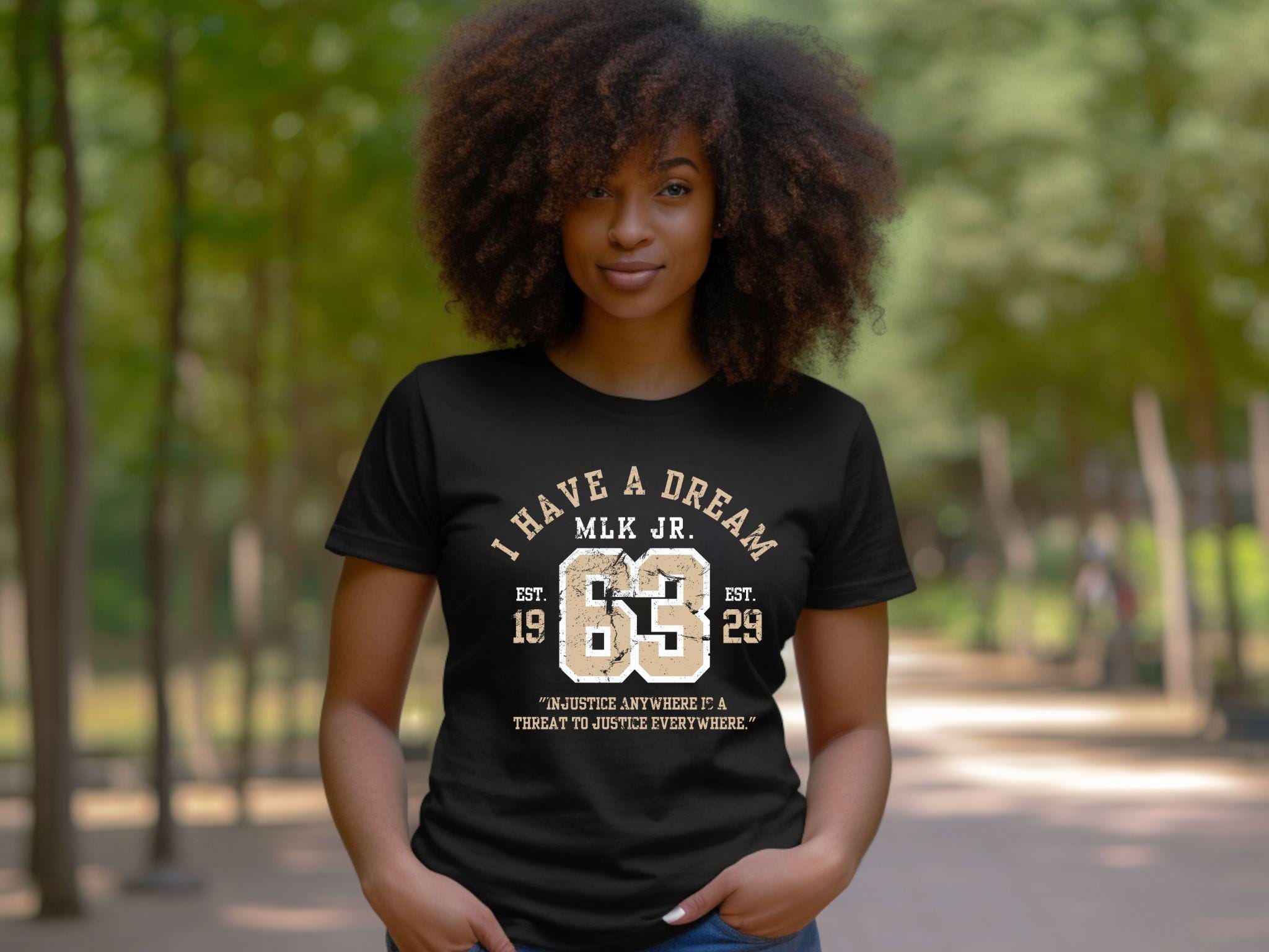Maglietta Uomo 'I Have A Dream #2' Martin Luther King – Manica Lunga, Cotone 100%, Diritti Civili