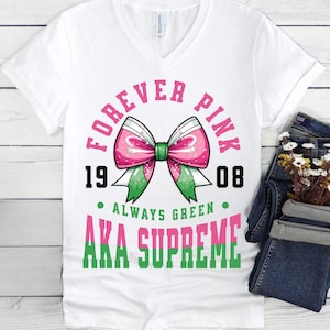 AKA Soror Shirt Pretty in Pink and Green Alpha Kappa Alpha Apparel aka Gifts for Women AKA Sisterhood Tshirt Greek Life AKA Sorority Gear