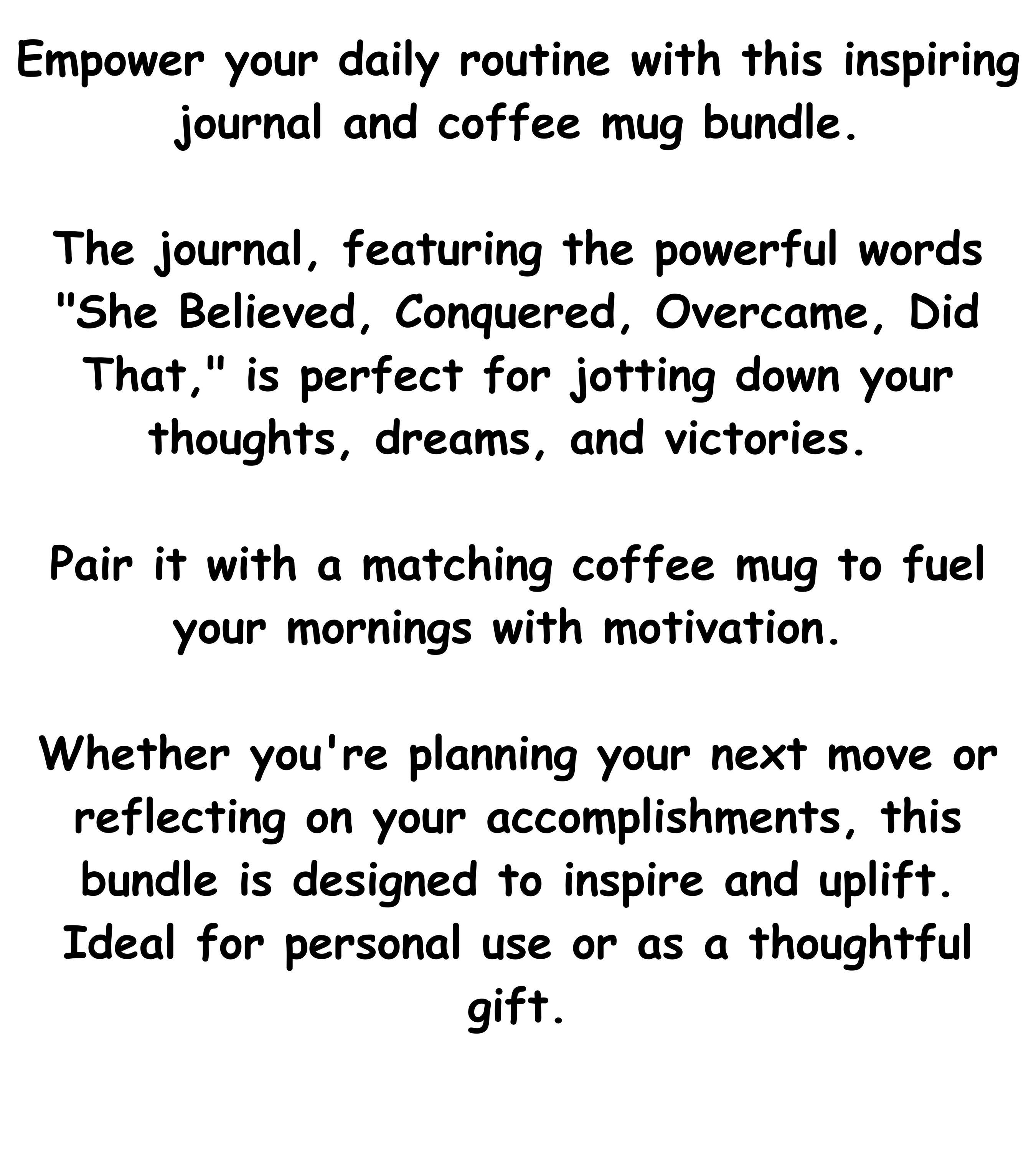 Custom Journal and Mug Gift Bundle, Black Girl Notebook, Self-Care Notebook, Daily Planner, Gift for Coffee Lovers, Birthday, Nurse, Bestie