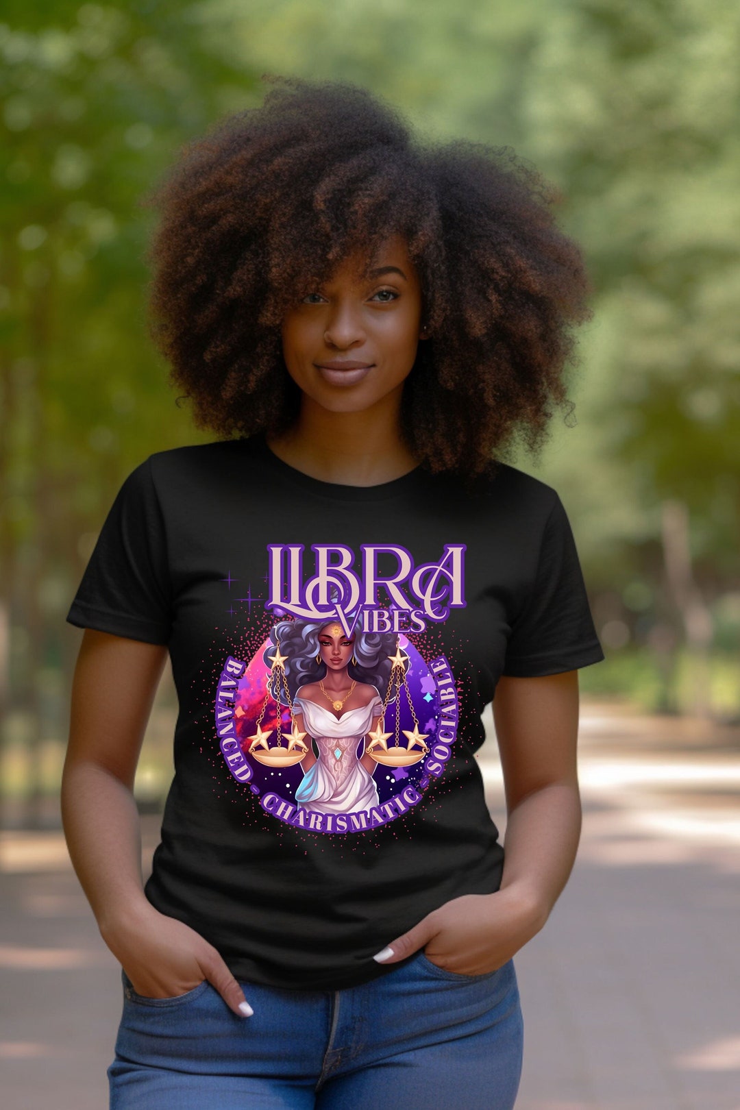 Black Girl Tshirt for Black Woman Shirt, Libra Zodiac Gift for Black