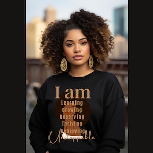Sweatshirt for Black Women Gift, Black Girl Shirt, Melanin Sweatshirt, Black Girl Sweatshirt, African American Sweatshirt, Black Queen Shirt