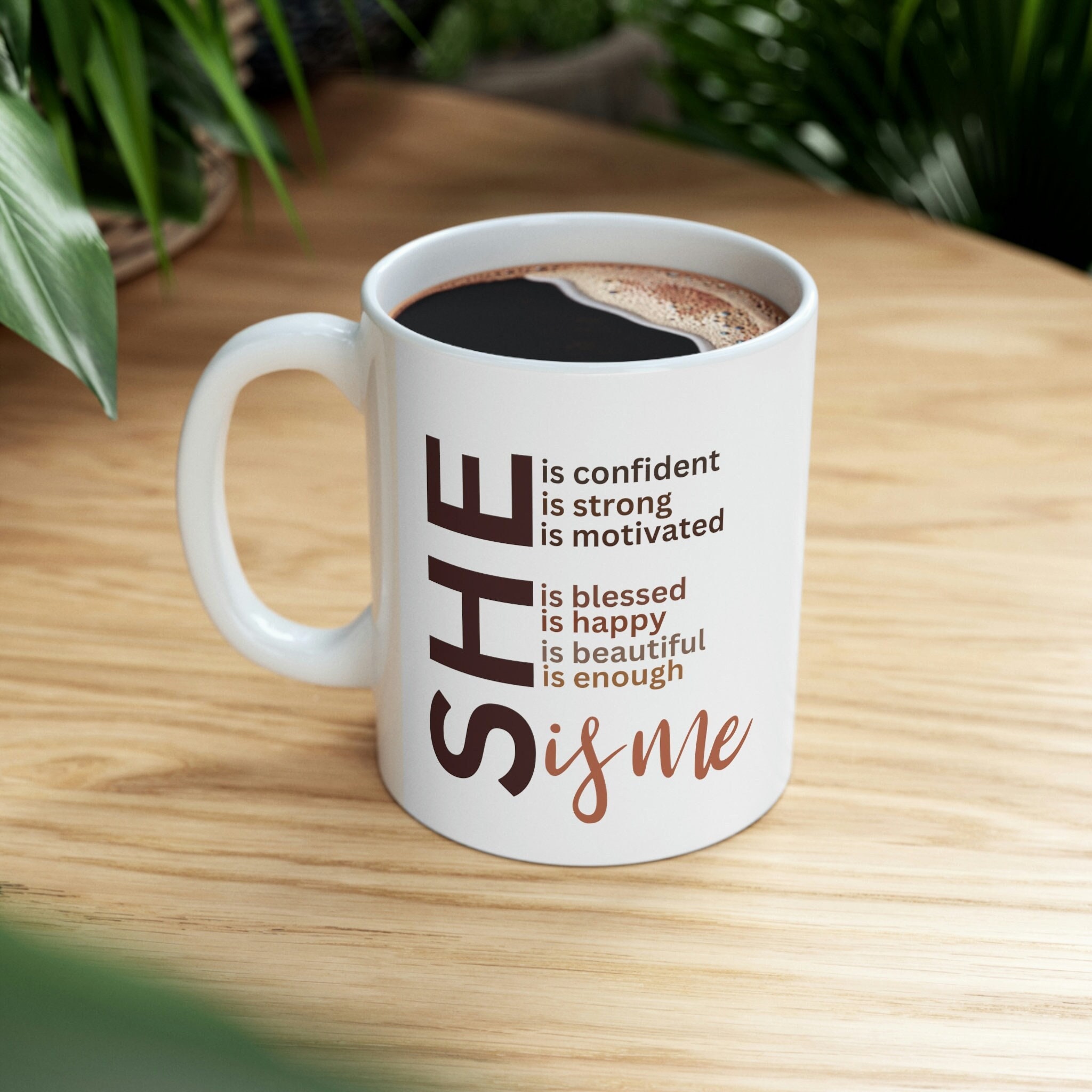 Black Girl Magic Inspirational Mug for Black Woman, Black Girl Inspirational Mug Gift Idea, Brown Skin Girl Mug