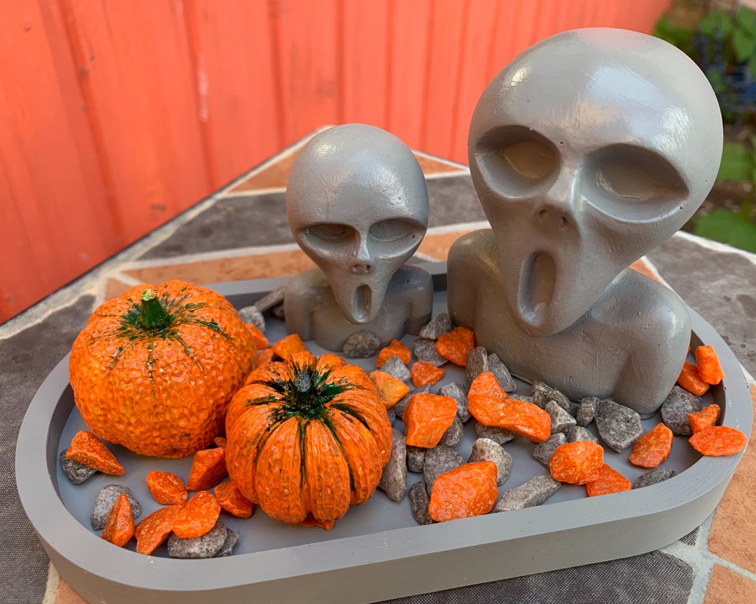 Halloween Decoration Set Pumpkin and Head Etsy
