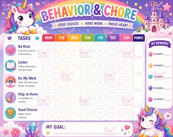 Daily Behavior Chart for Kids: Positive Choices, Rewards System