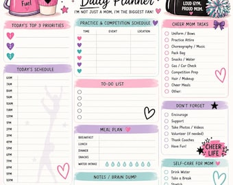 Competition Cheer Mom Weekly Planner for Busy Moms (Digital Download)