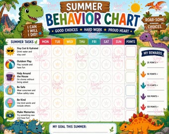 Daily Behavior Chart for Kids: Positive Choices, Rewards System