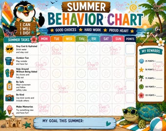 Daily Behavior Chart for Kids: Positive Choices, Rewards System