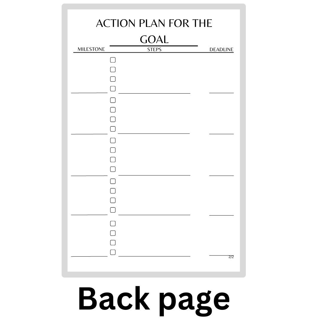 Goal Planner 2023 Goal Template for 2023 Printable Goal Etsy