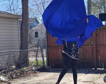 Priesthood Worship Flags – River of God(blue) | Set of 2 | Royal Praise Dance Flags