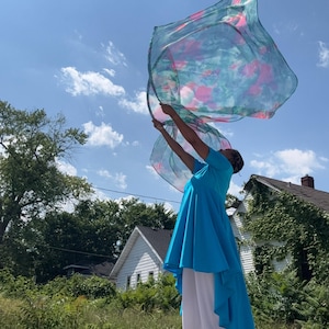 Drapeaux de culte de jardin – Lot de 2 | Drapeaux de danse de louange multicolores | Édition limitée