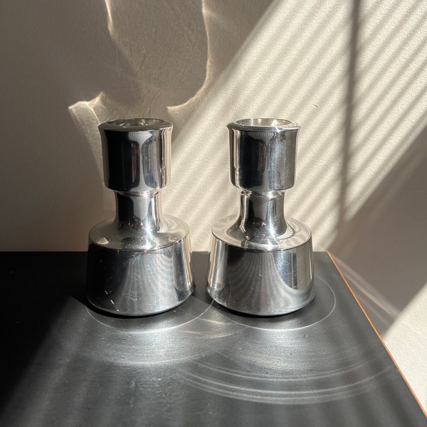 Dansk candle holders Jens Quistgaard France silverplated pair