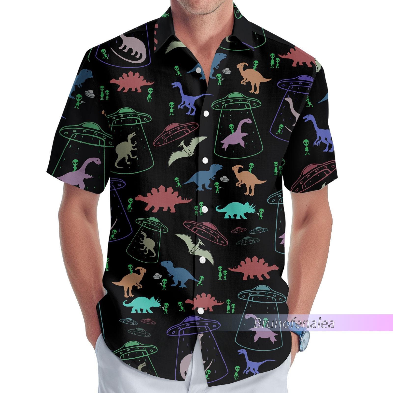 Dinosaur Button Shirt, Dinosaur Summer Shirt, Dinosaur Beach Shirt ...