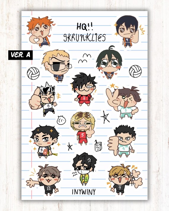 Haikyuu!! Sticker Sheet | vinyl weatherproof stickers