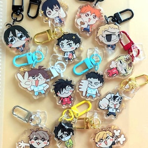 HQ!! Keychain | Silly Skrunkly Acrylic Glitter Epoxy Charms