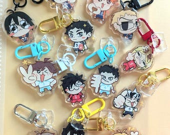 HQ!! Keychain | Silly Skrunkly Acrylic Glitter Epoxy Charms
