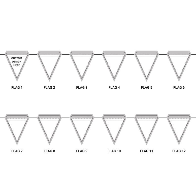 Custom Party Triangle Flags, Custom Design, Bunting, Garland ...