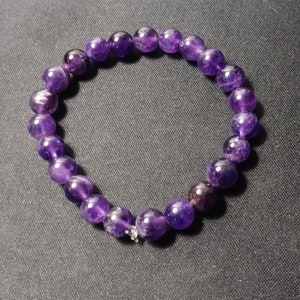 8mm Purple Amethyst Bracelet