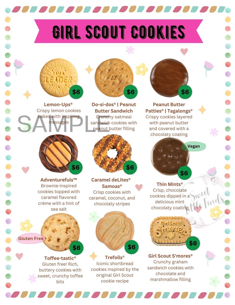 LBB Girl Scout Cookies Editable Canva Template Printable 2025 Price ...