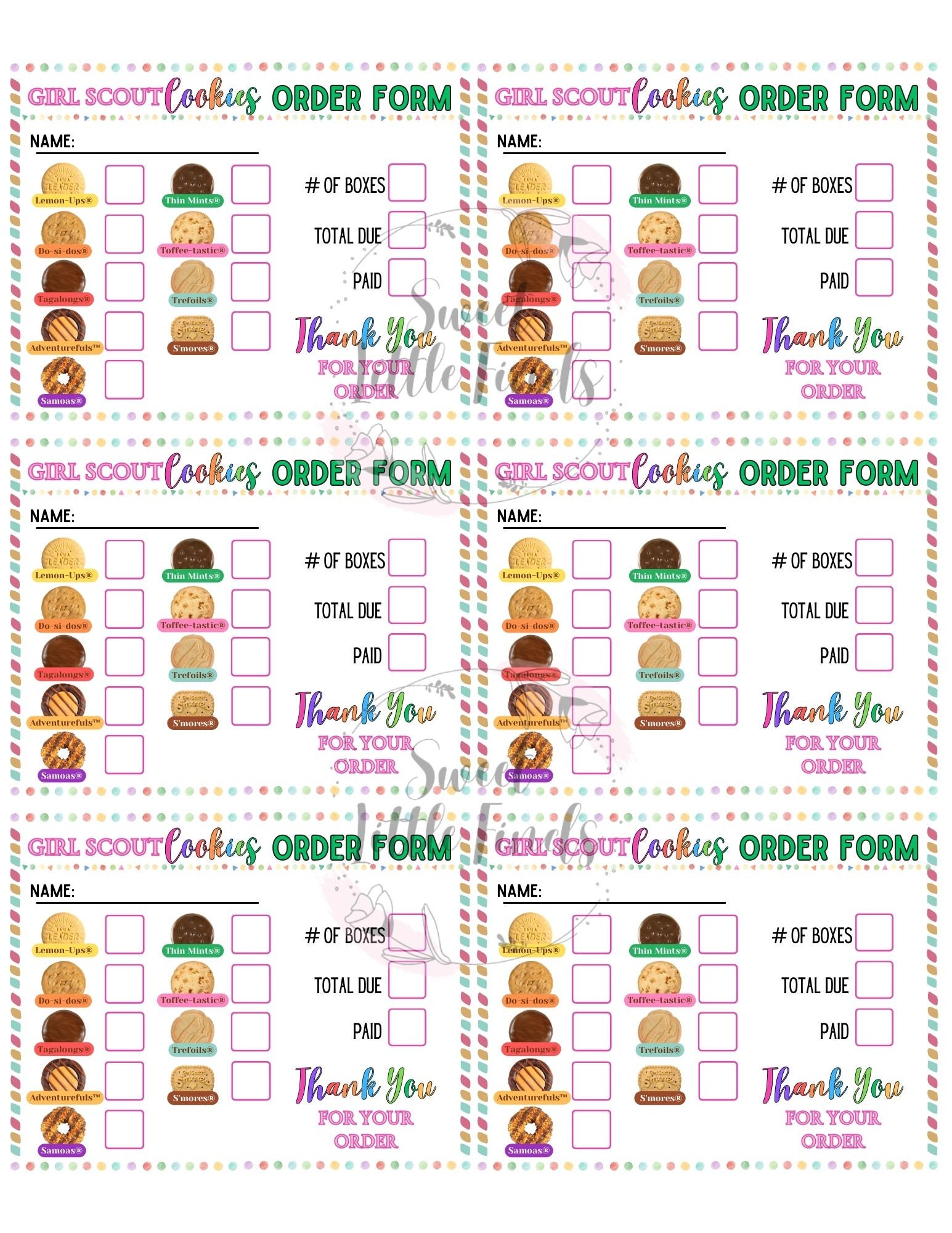 girl scout cookies lbb 2025 printable order form, girl scout