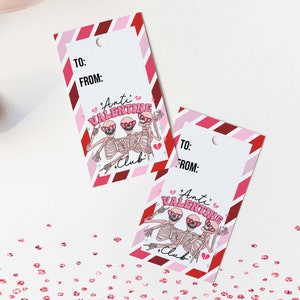 Anti Valentine Gift Tags | Instant Download | Printable Valentines Tags | Party Favor Tags | Treat Tags | Valentine Favor Tag | Editable Tag