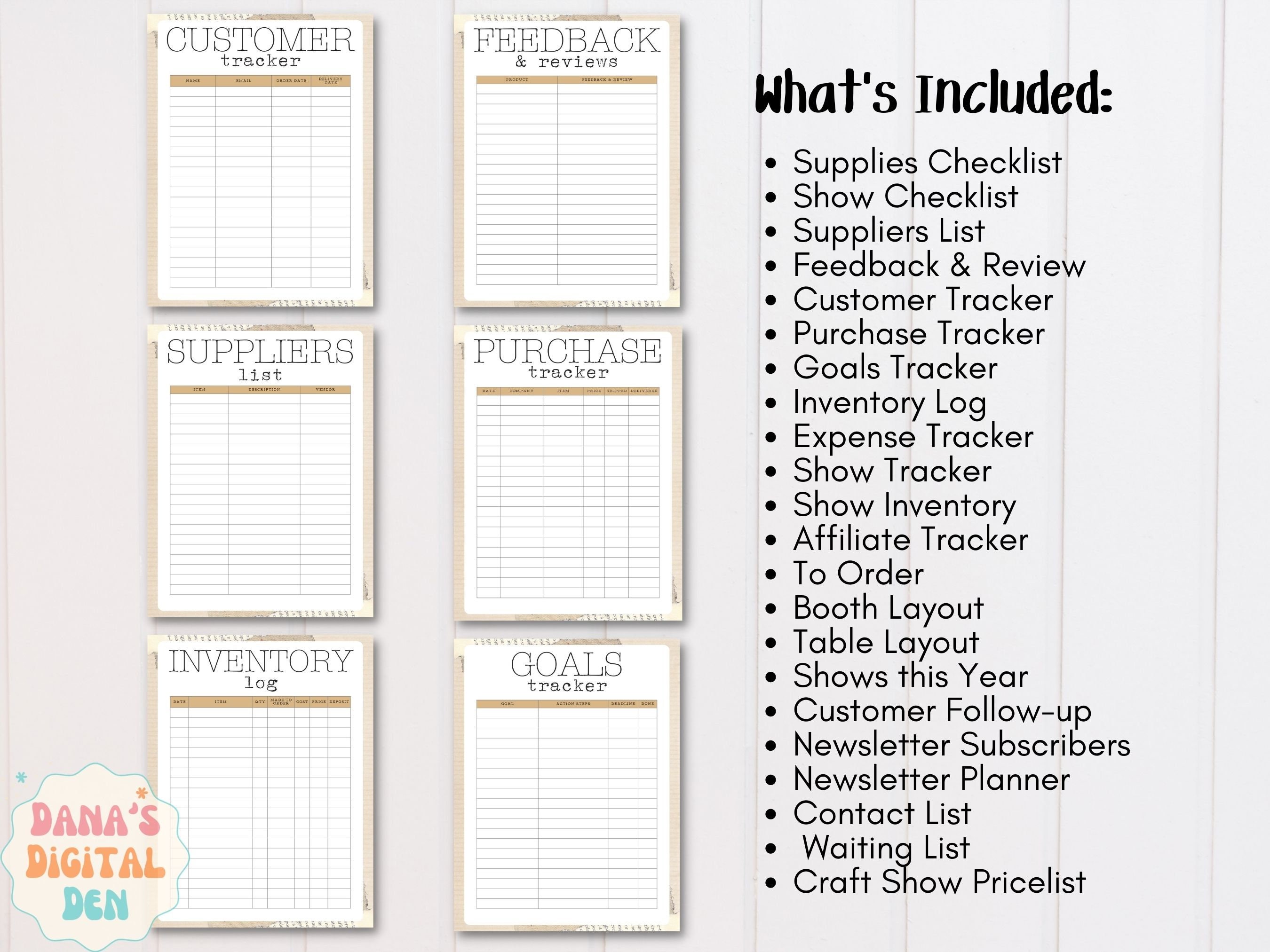 Craft Show Planner Printable Organize Your Craft Shows Instant Download ...
