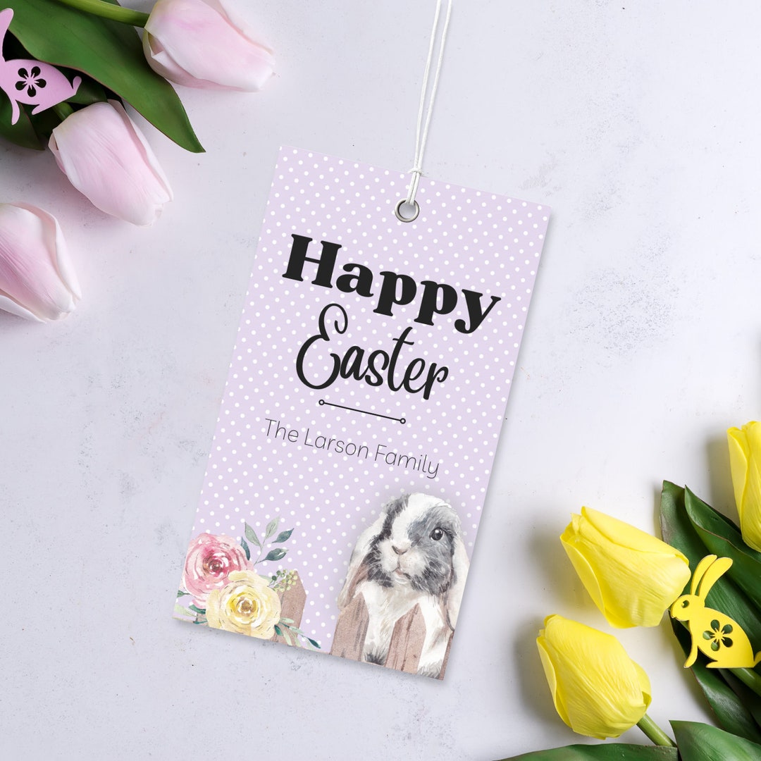 Easter Bunny Tags Printable Gift Tags Easter Treat Tags Easter Basket