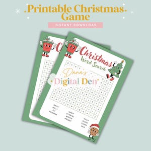 Christmas Word Search Printable - Holiday Fun, Family Activity, Kids Game, Instant Download
