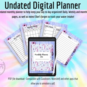 Goodnotes Planner | Undated Digital Planner | Weekly | Monthly Planner | Undated Goodnotes Planner | Daily Digital Planner | Life Planner