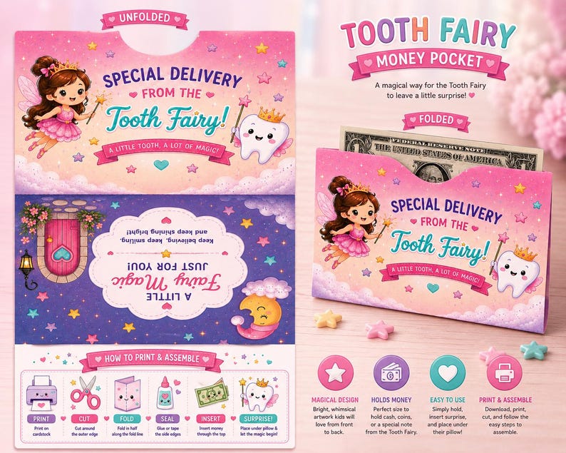 Tooth Fairy Printable Bundle | Tooth Fairy Letter, Certificate, Receipt ...