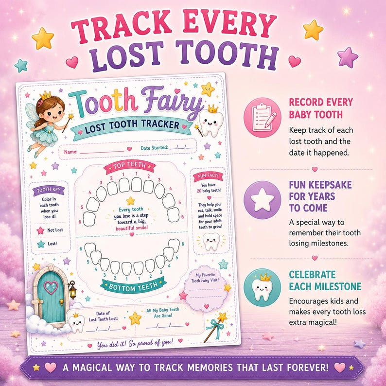 Tooth Fairy Printable Bundle | Tooth Fairy Letter, Certificate, Receipt ...