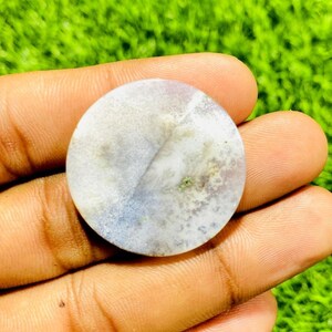 Designer Achat!! Quarz, Dendritenachat, lose Edelstein Cabochon Dendritenachat Runde Halbedelsteine für die Schmuckherstellung Handgemacht: 31 x 31 mm