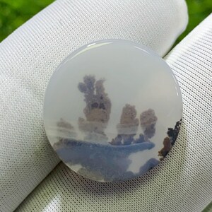 Designer Achat!! Dendritenachat, Edelstein Cabochon Dendritenachat Runde Halbedelsteine für die Herstellung von Schmuck Hand Made: 20 x 20 mm